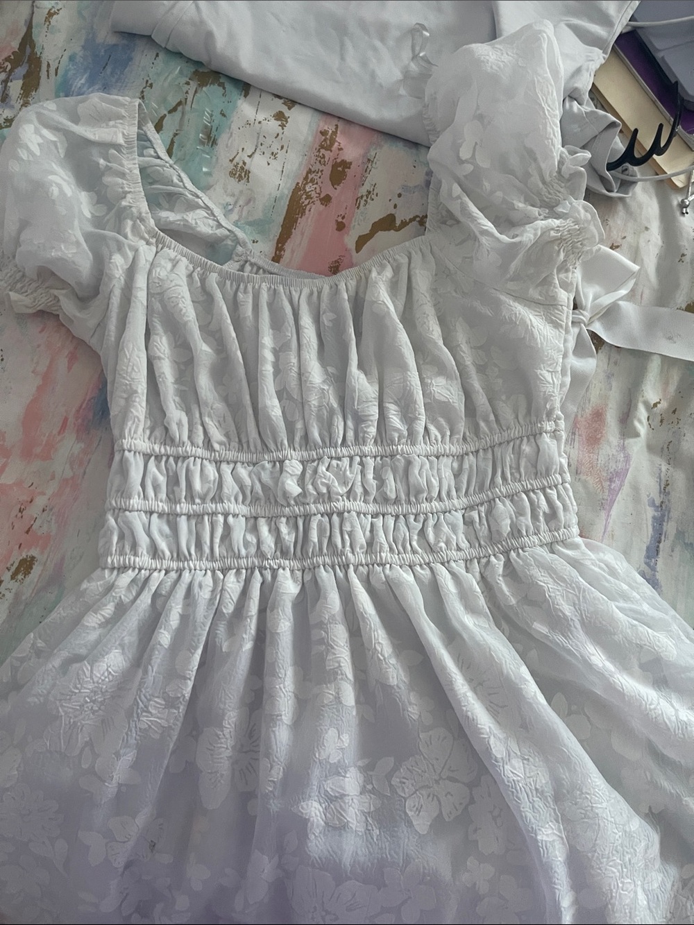 wild fable White Elastic-Waist Blouse